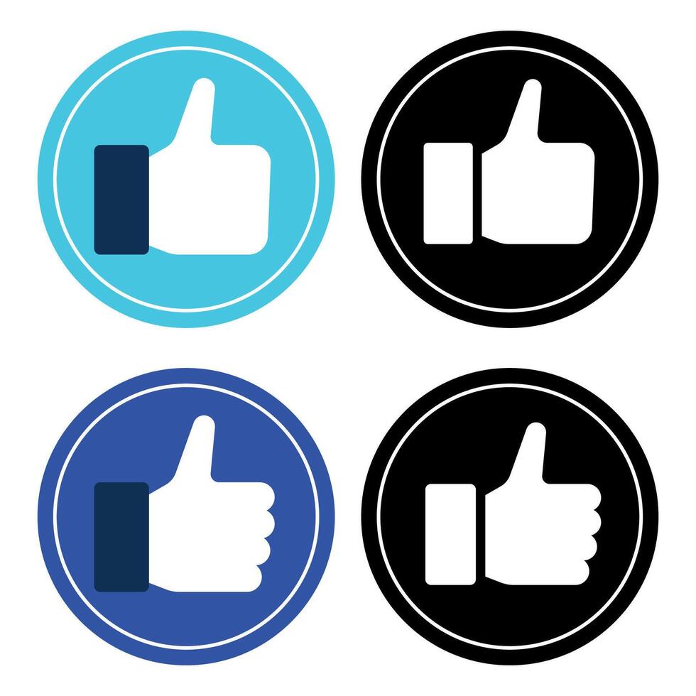 Like button icon vector