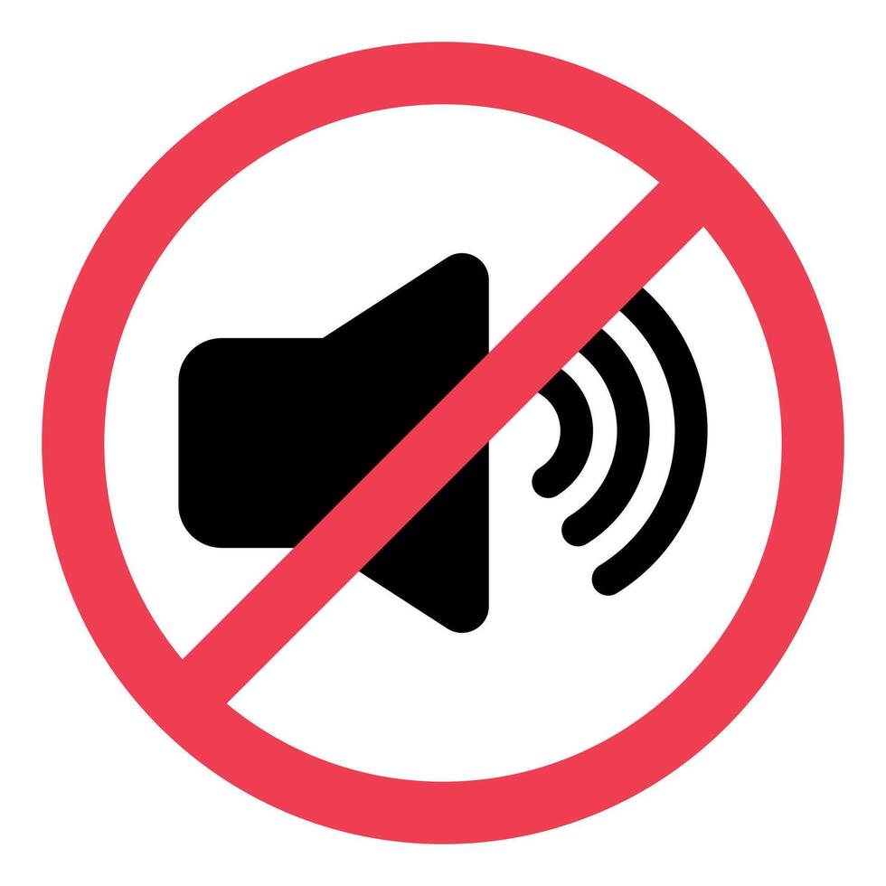 No sound sign vector
