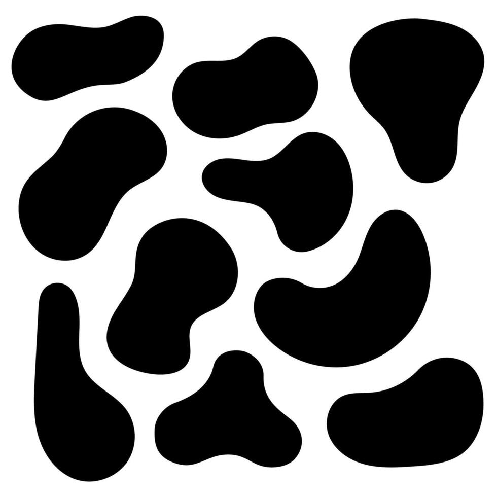 A black and white cow print pattern vector