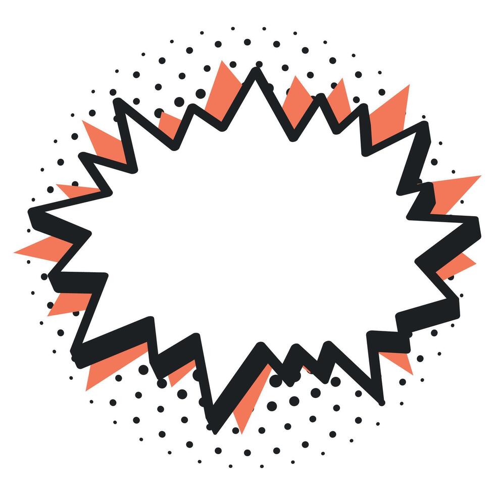 Comic speech bubble with dots on a white background vector