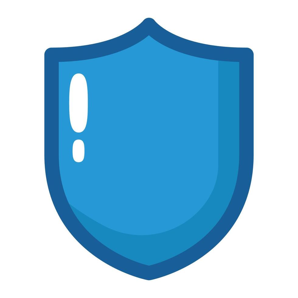 A blue shield icon on a white background vector