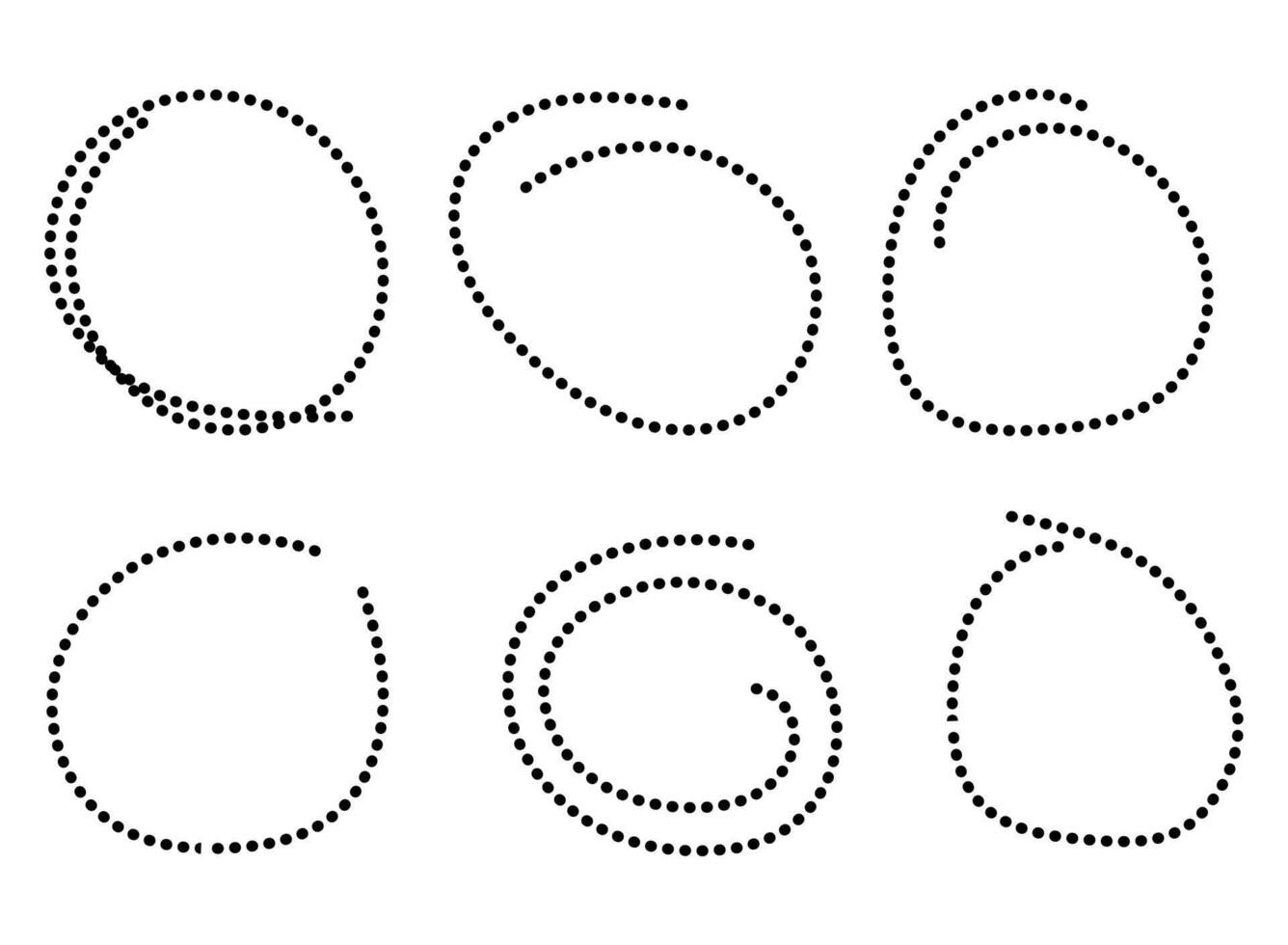 A set of circles with dots on them vector