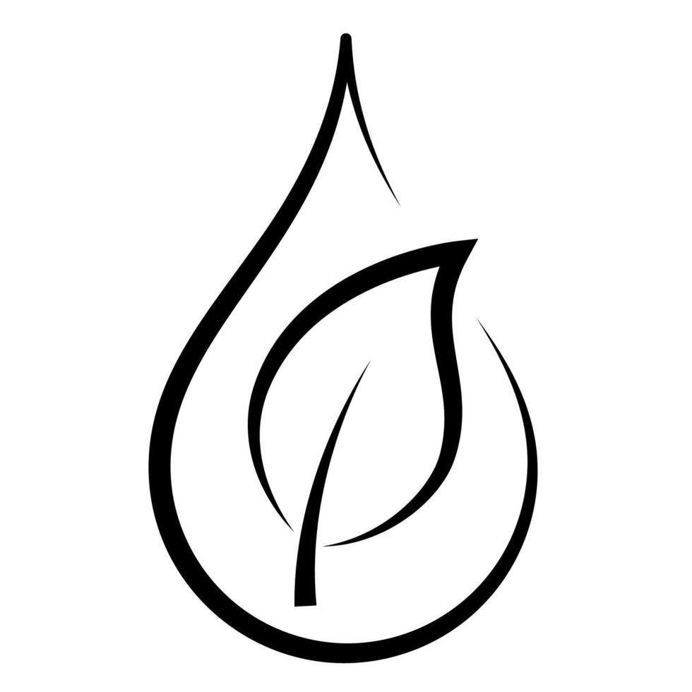 A black and white logo of a leaf vector