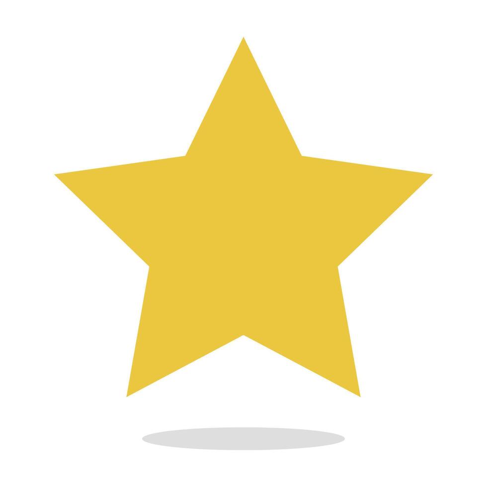 A yellow star icon on a white background vector