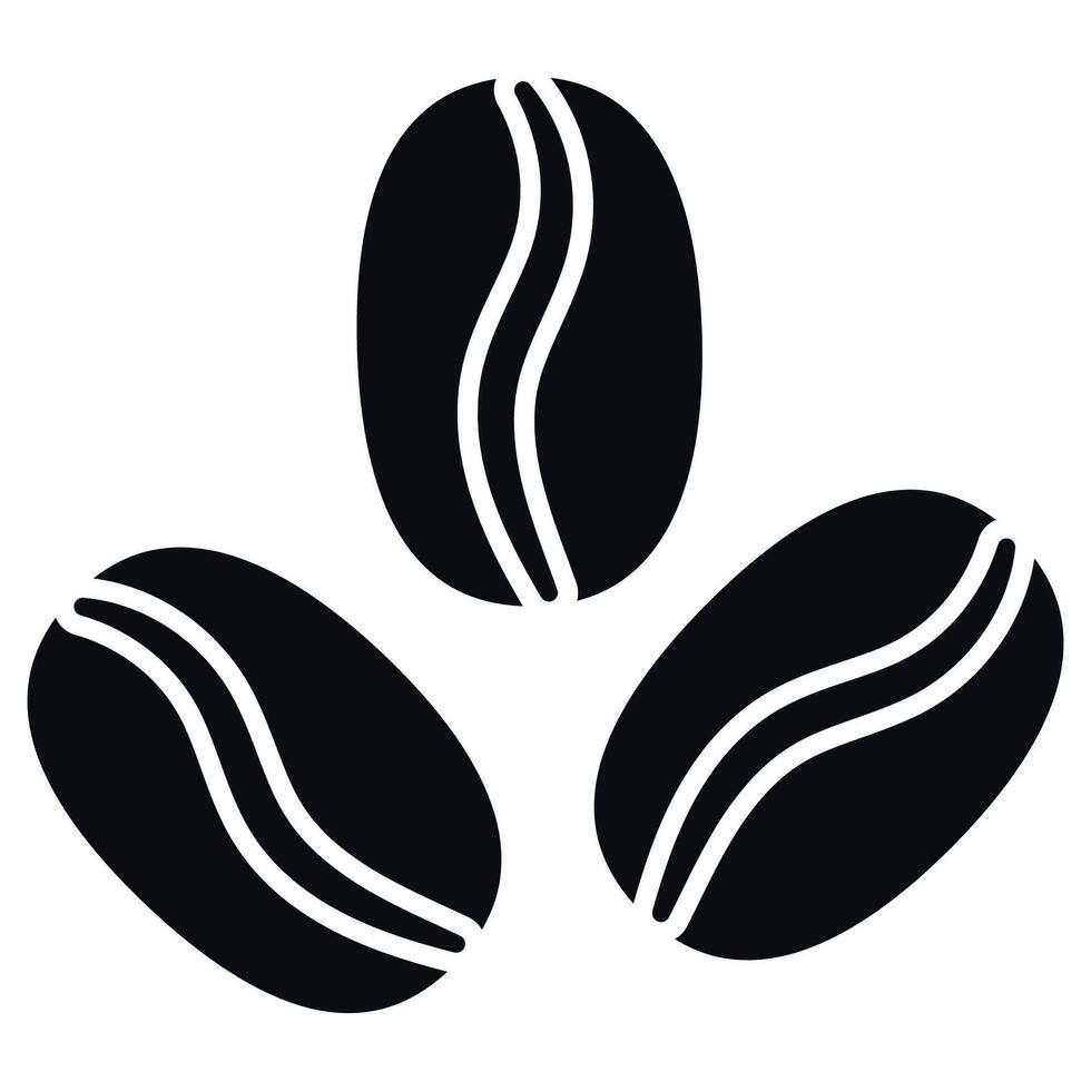 Coffee beans icon illustration vector