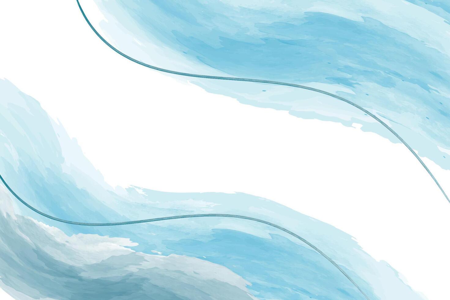 Watercolor abstract background with waves vector