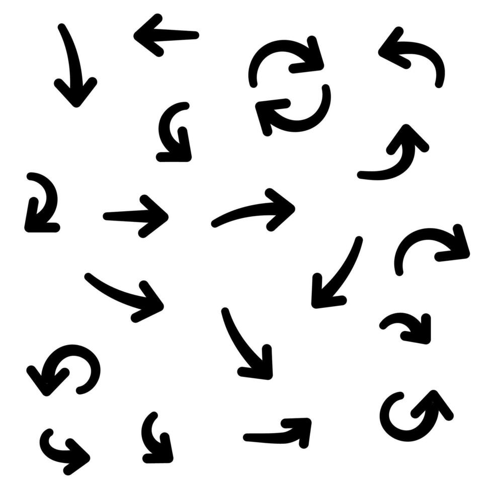 Arrows in black and white on a white background vector