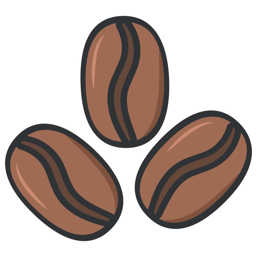 Coffee beans icon illustration design vector