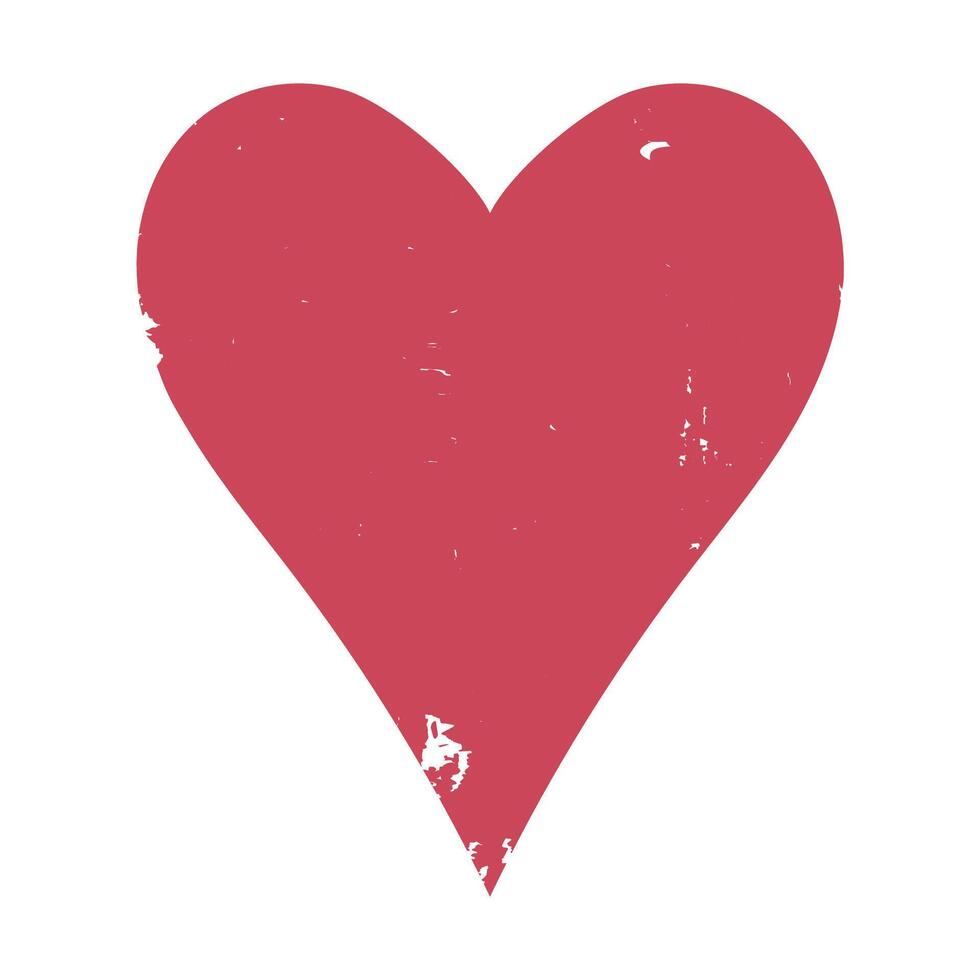A red heart is shown on a white background vector