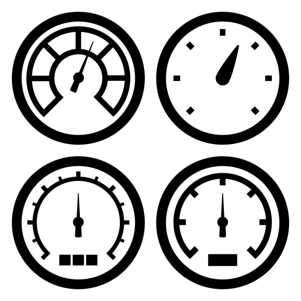 Speedometer set of four vector