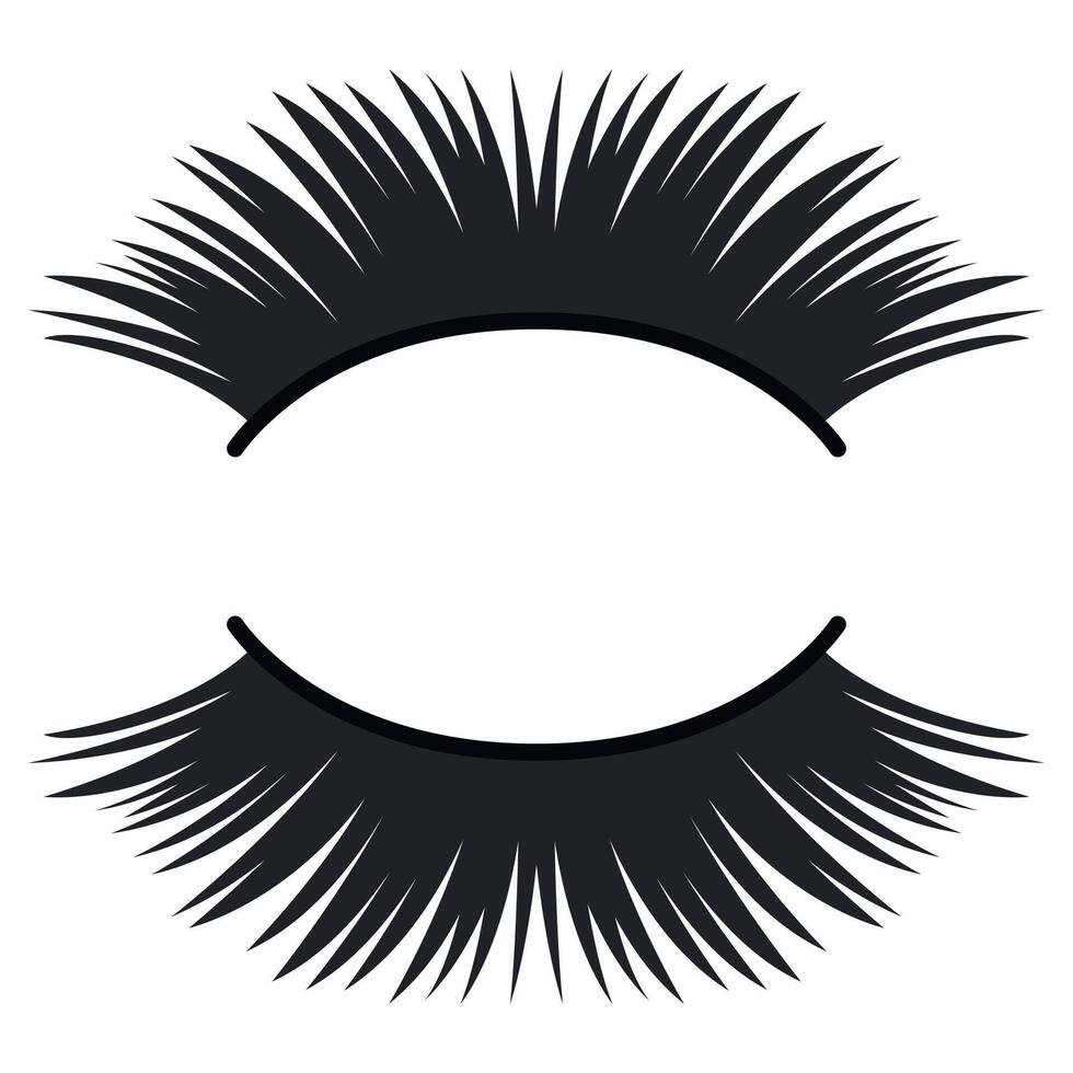 Eyelashes with a black background vector