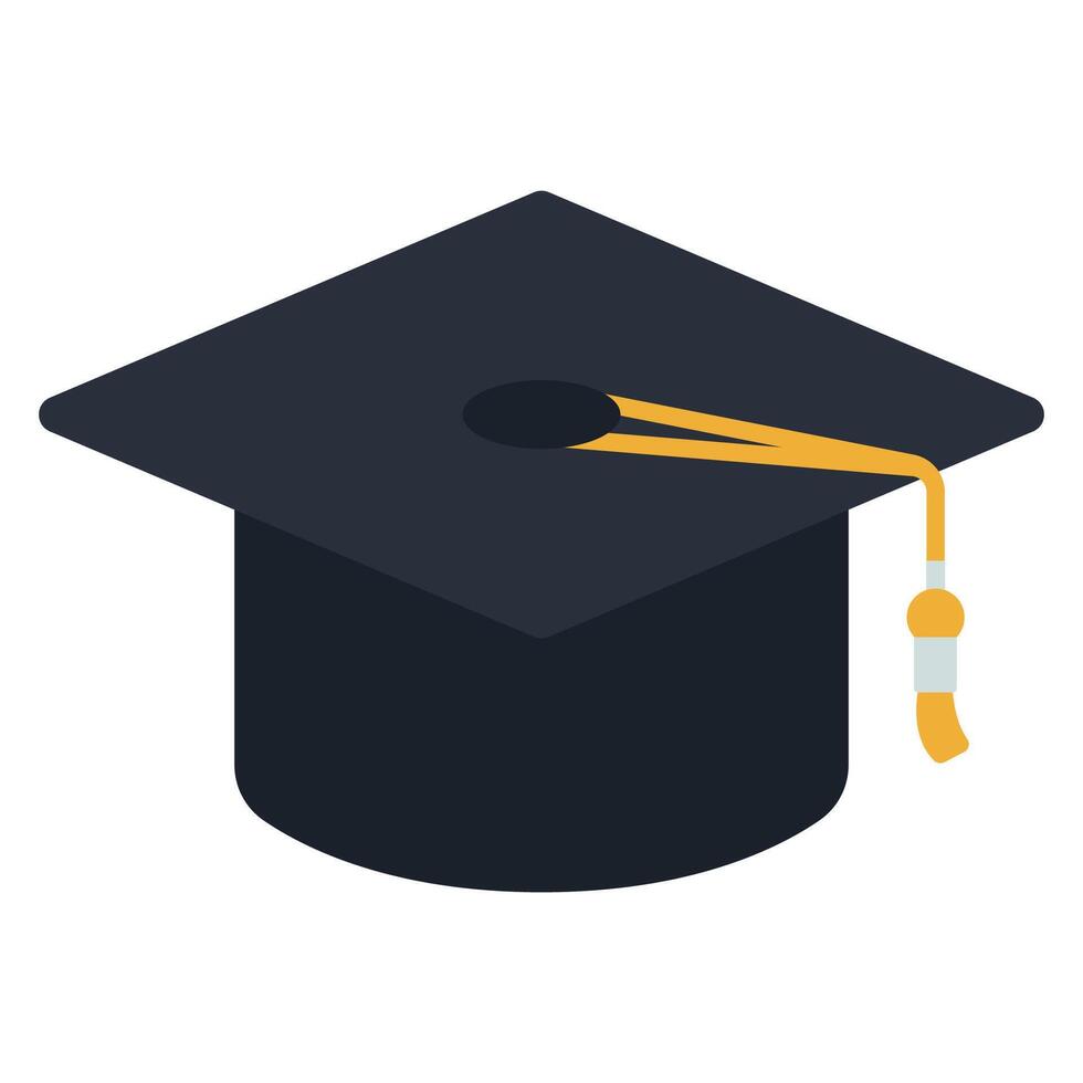 Graduation cap icon isolated on white background vector