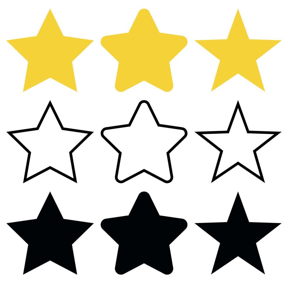 Star rating icon set vector