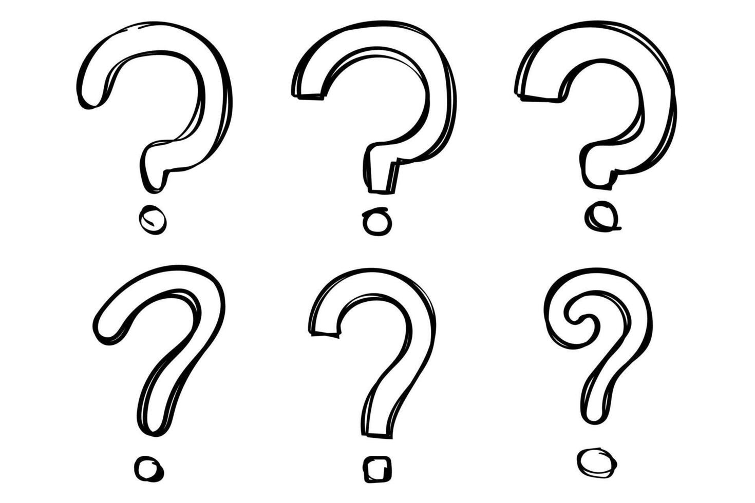 Question mark collection vector