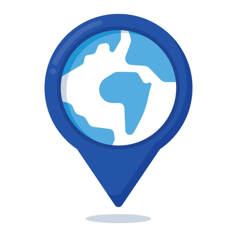 Map pin icon of the world map location marker illustration vector