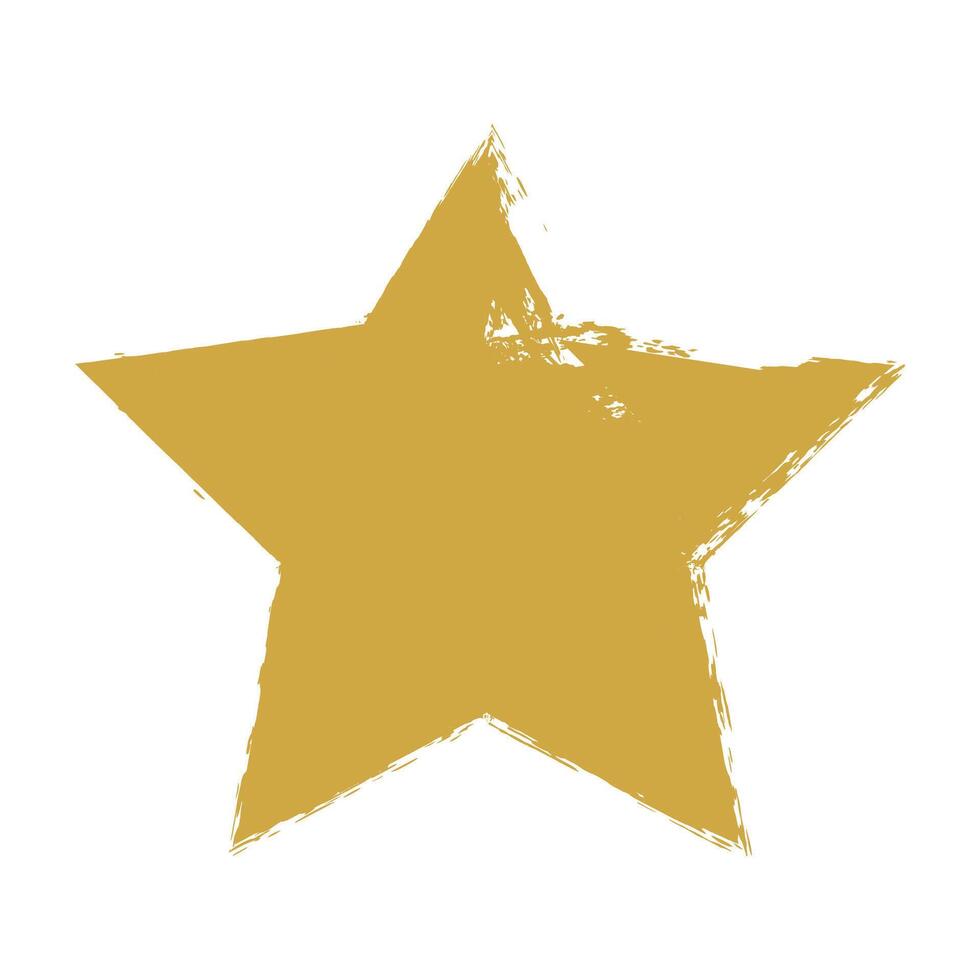 A gold star on a white background vector