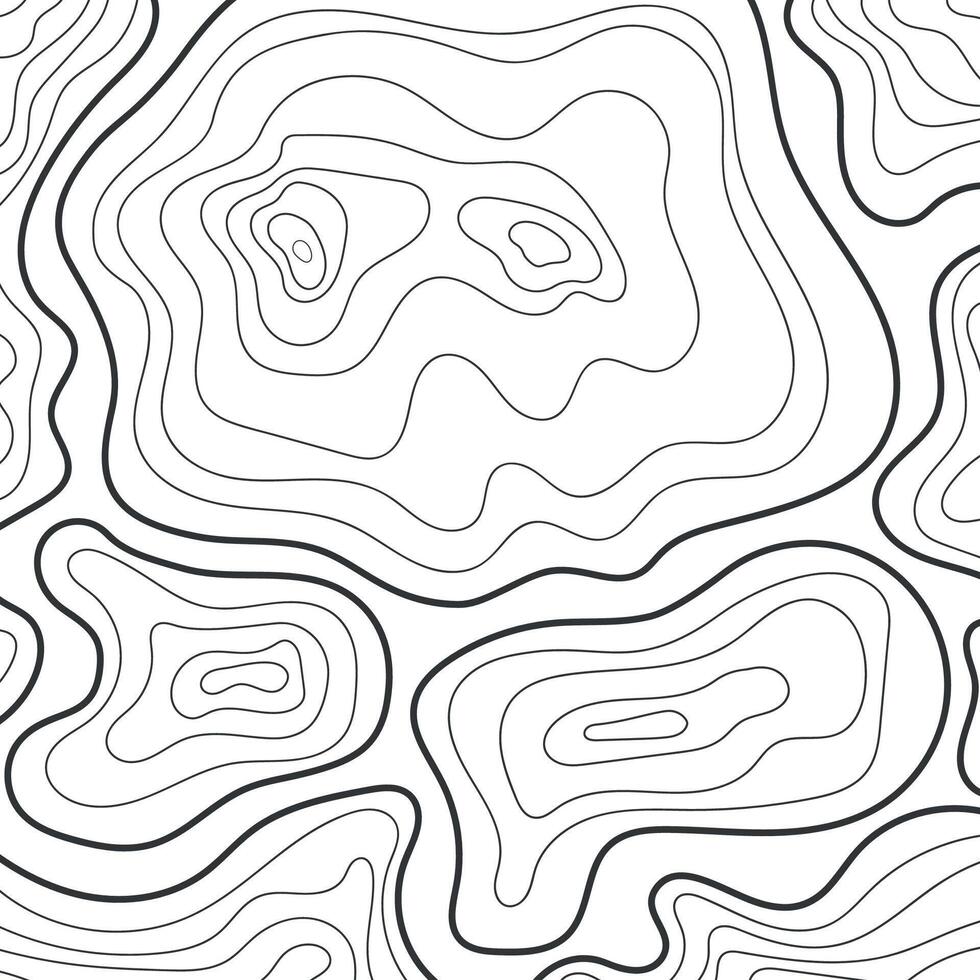 A black and white drawing of a map with lines vector