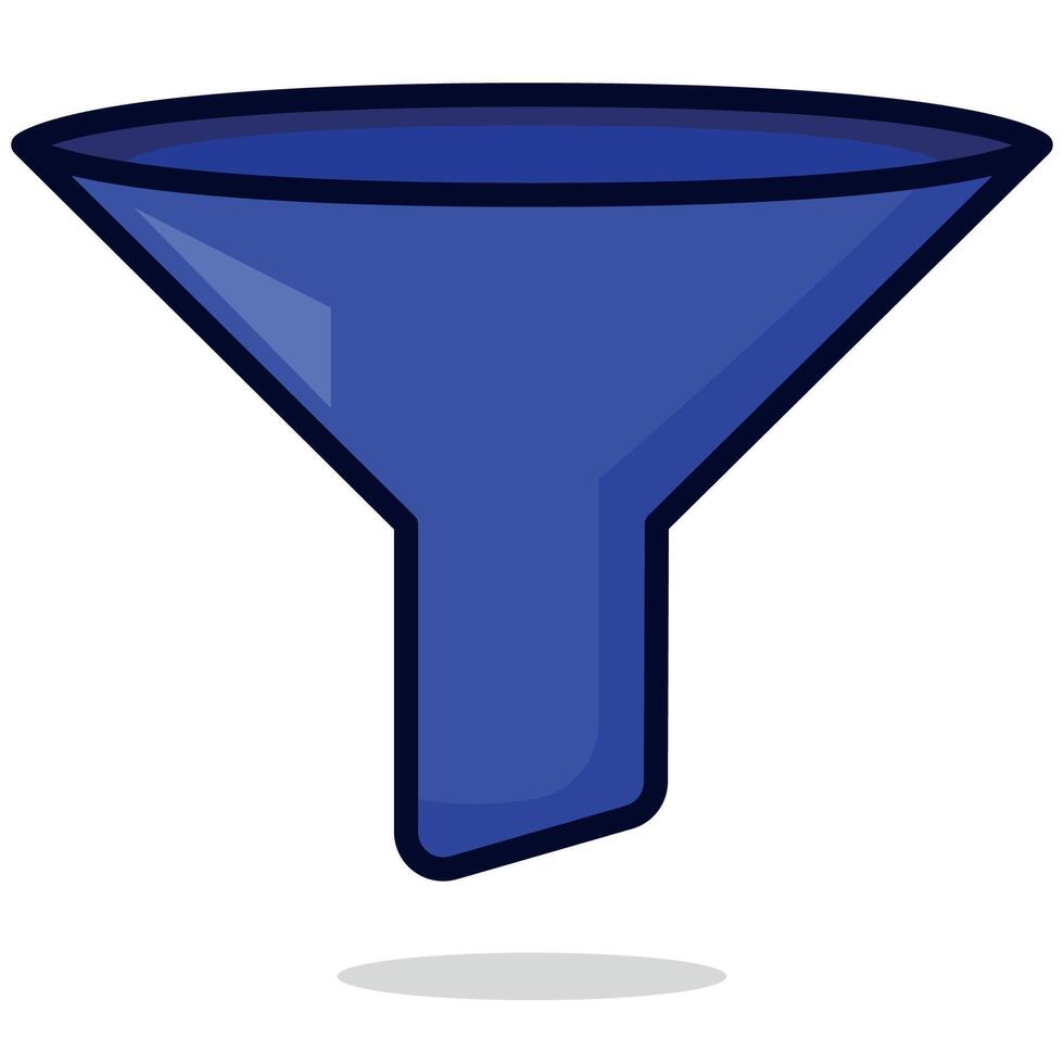 A funnel icon on a white background vector