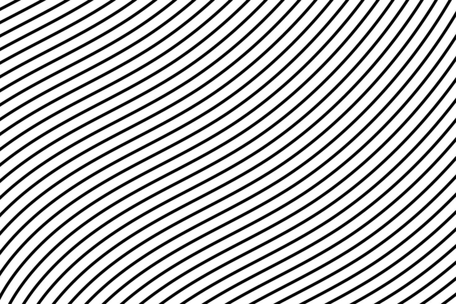 A black and white striped background with wavy lines vector