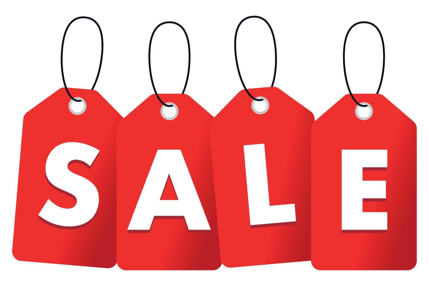 Sale tags with the word sale on them vector