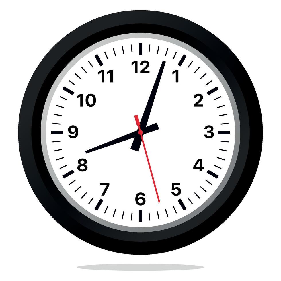 Clock on White Background vector
