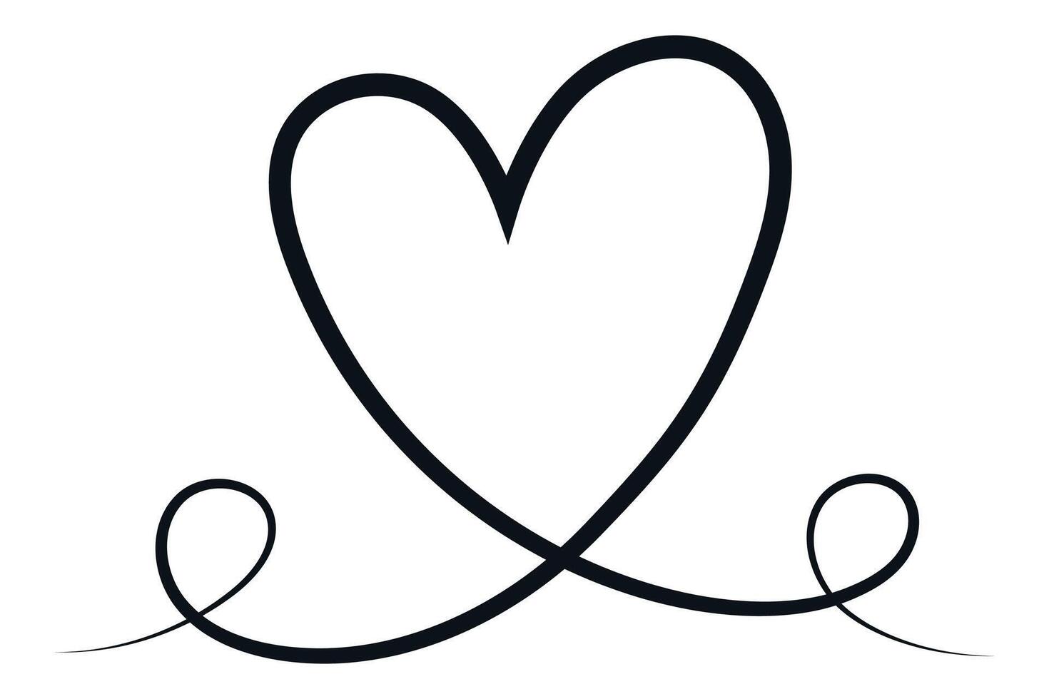 A heart with a bow in the middle vector