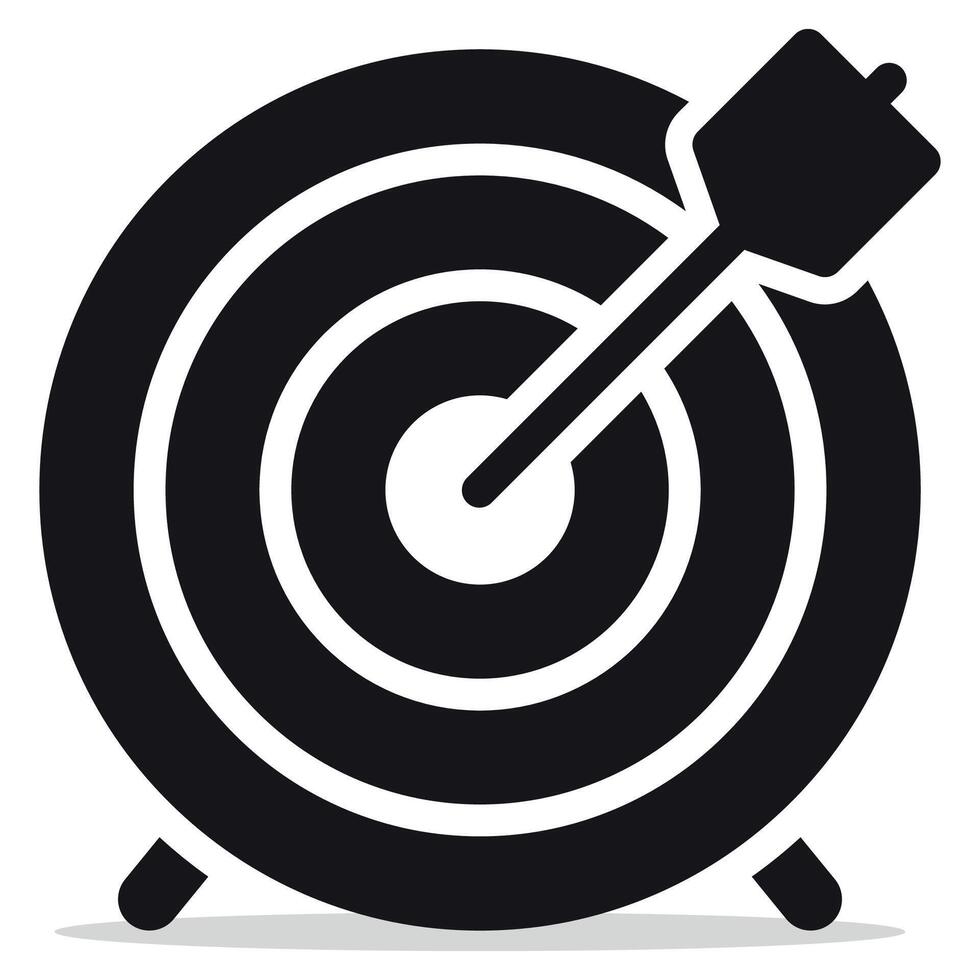 Target with dart in the center of the target illustration vector