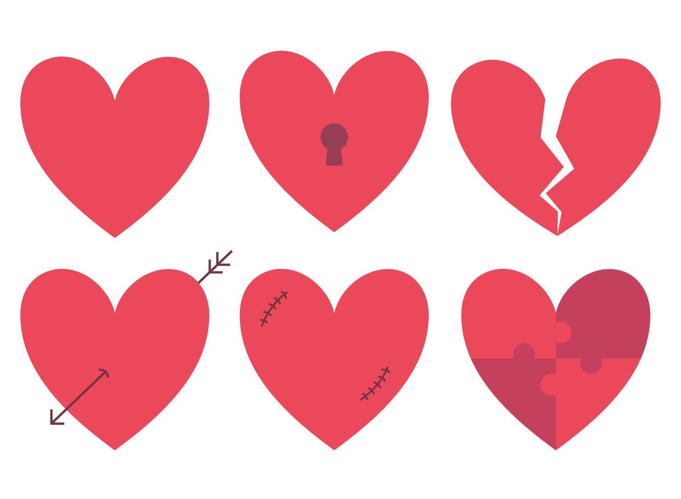 Heart broken illustration vector