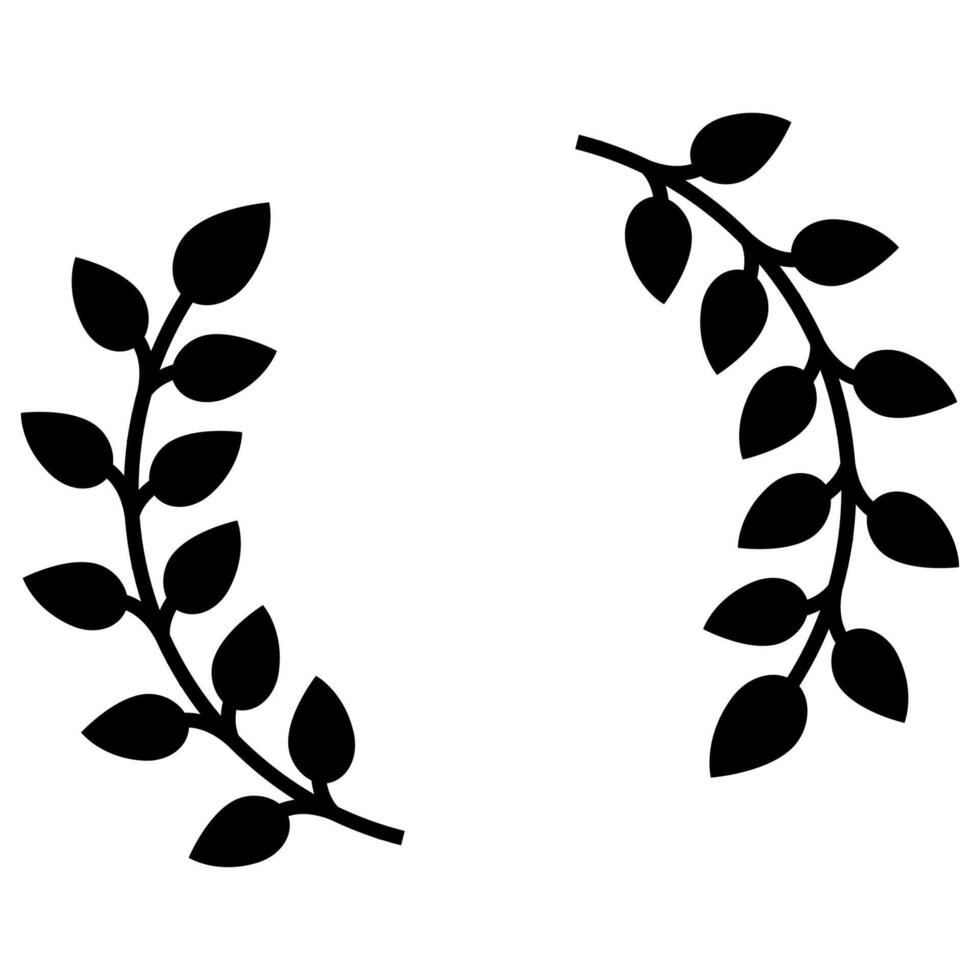A laurel wreath with leaves on it vector