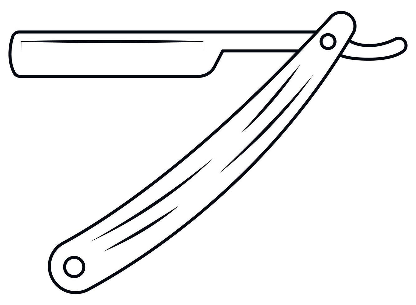A razor with a handle and a blade vector