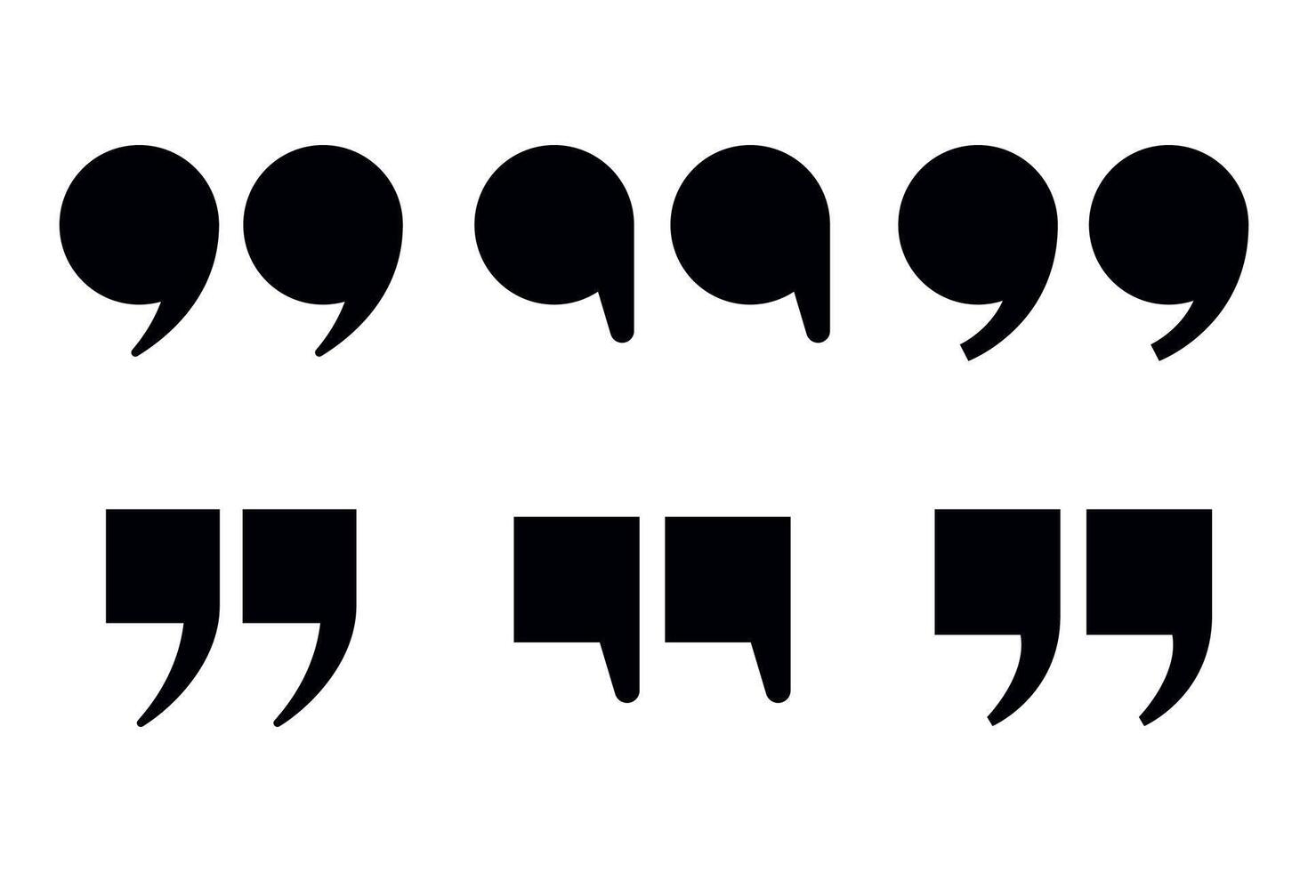A set of four black speech bubbles with different shapes vector