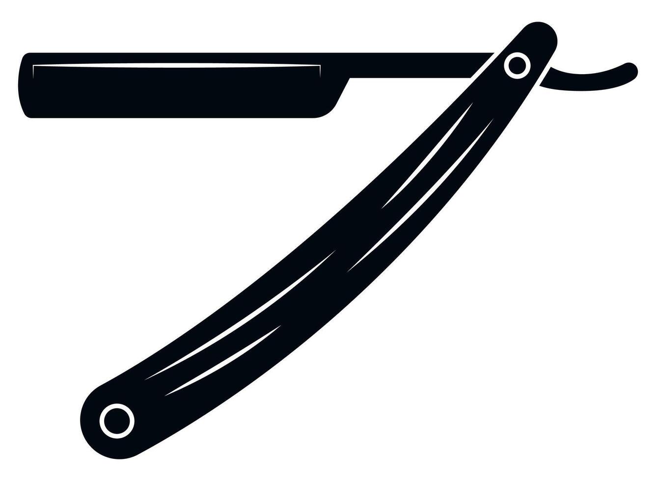 A black and white illustration of a razor vector