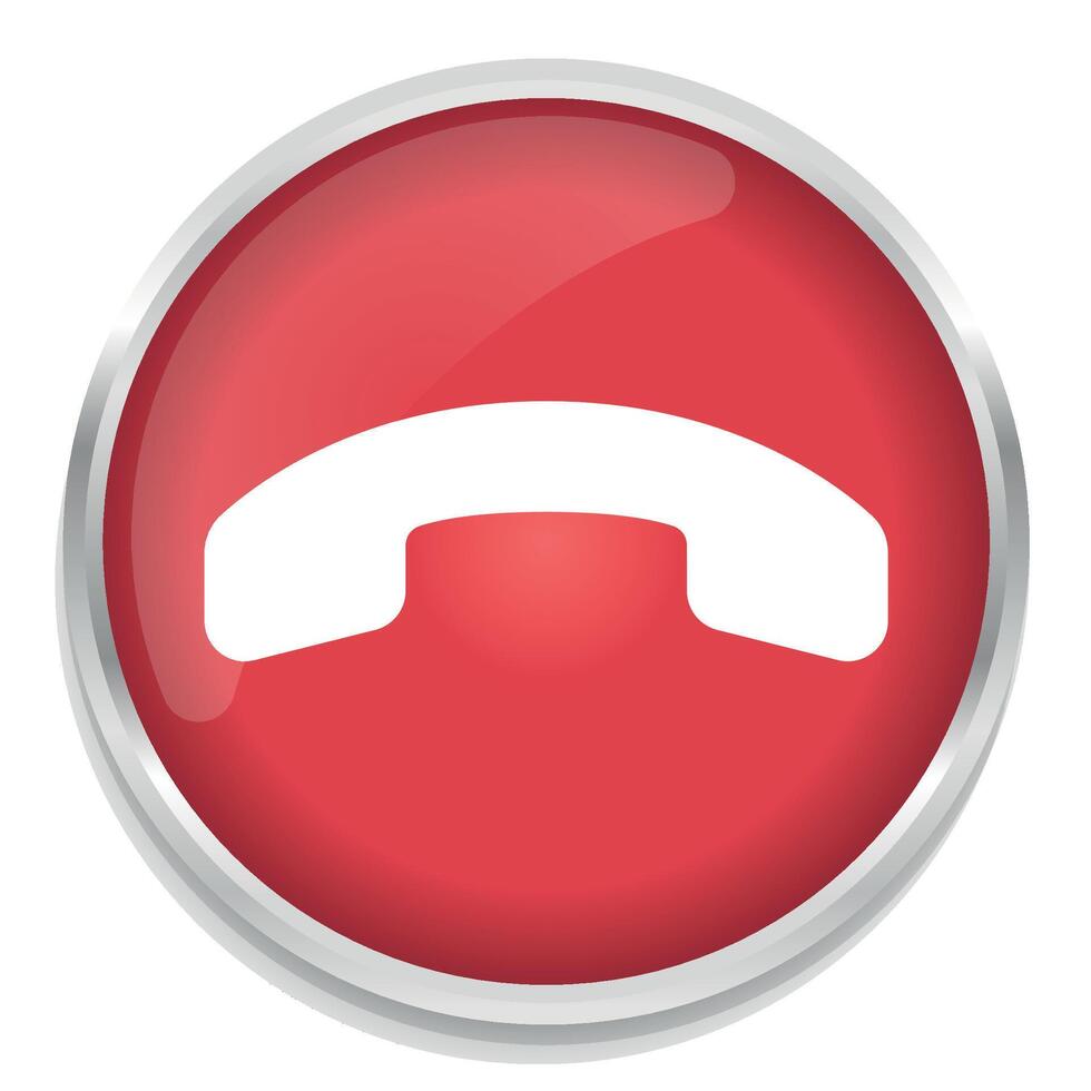 A red phone icon on a white background vector