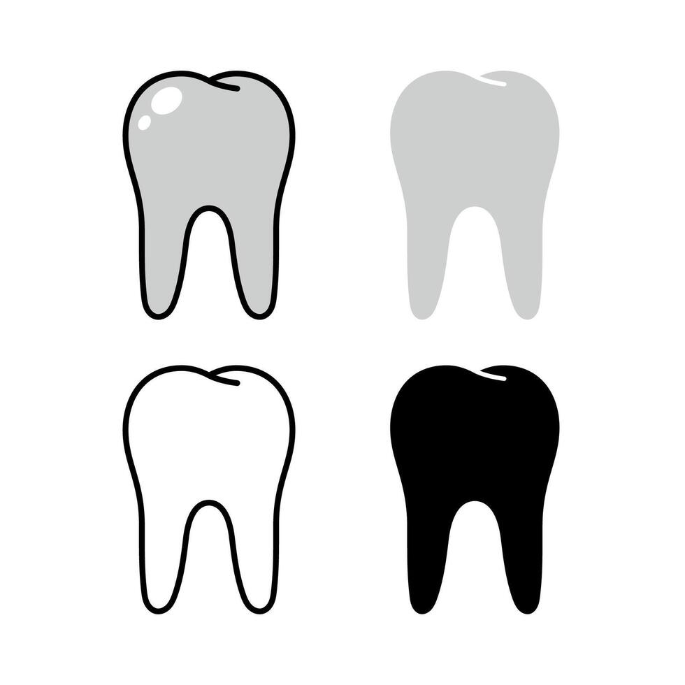Tooth Set Of Four vector