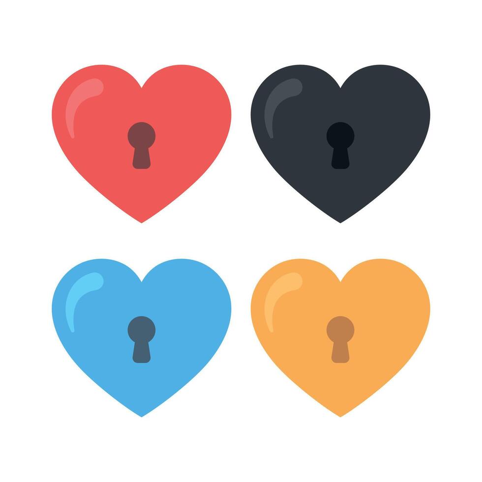 Heart Lock Simple vector