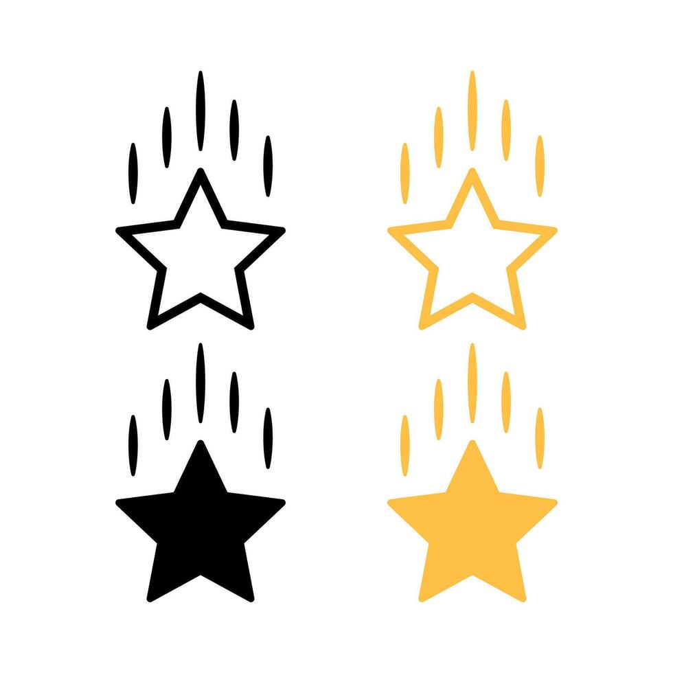 Shooting Star Set vector