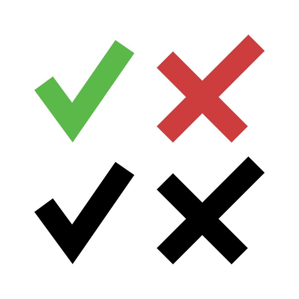 Check And Cross Sharp vector