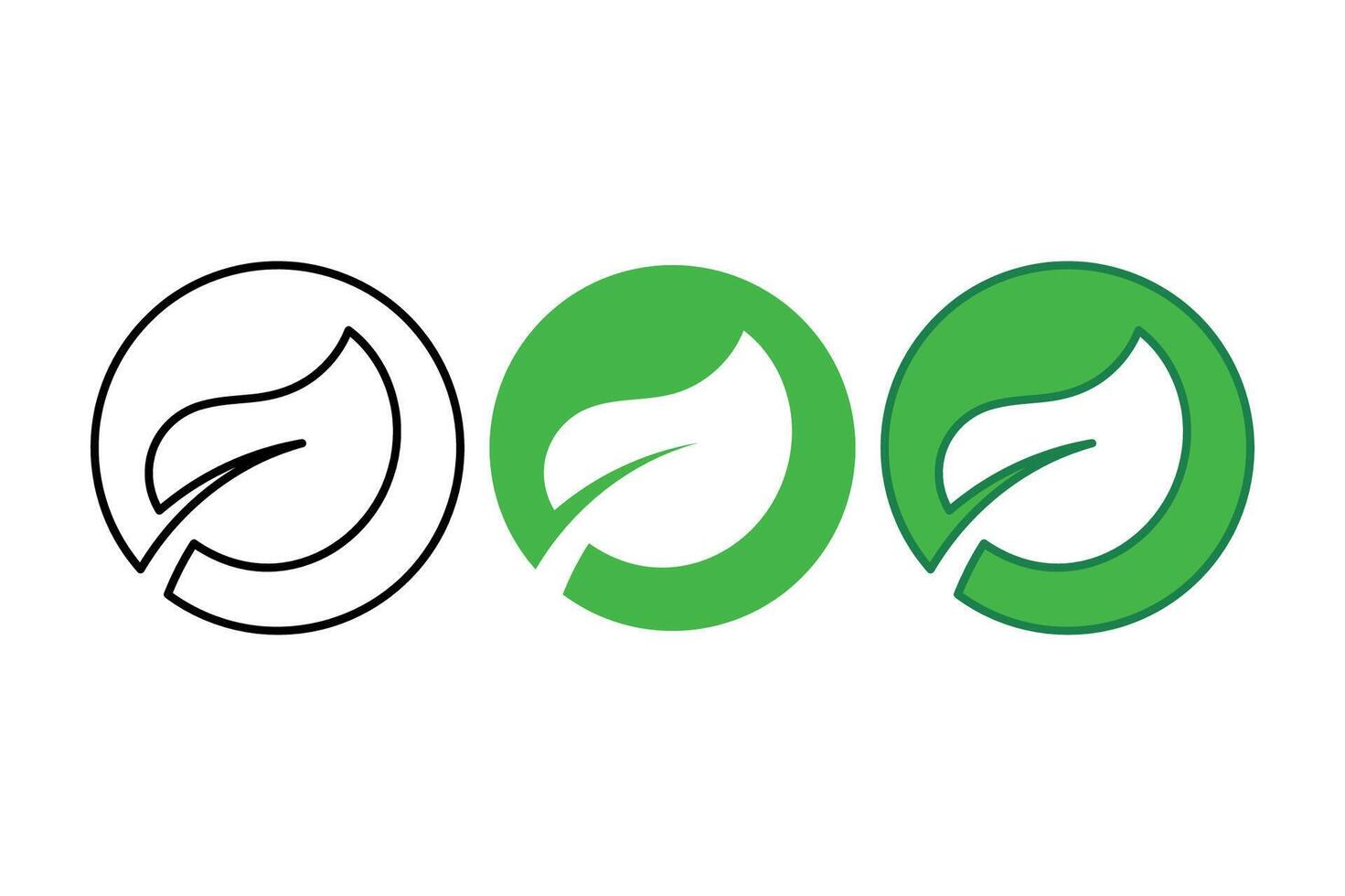 Leaf Circle Cutouts Set vector