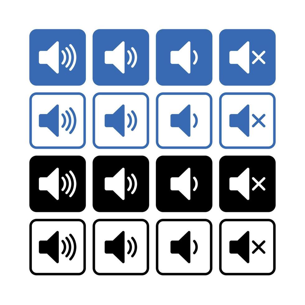 Volume Buttons Set 57965486 Vector Art at Vecteezy