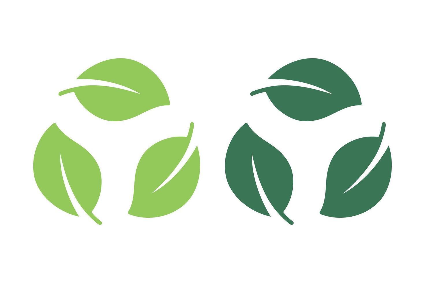 Recycle Leaves Set Of Two vector