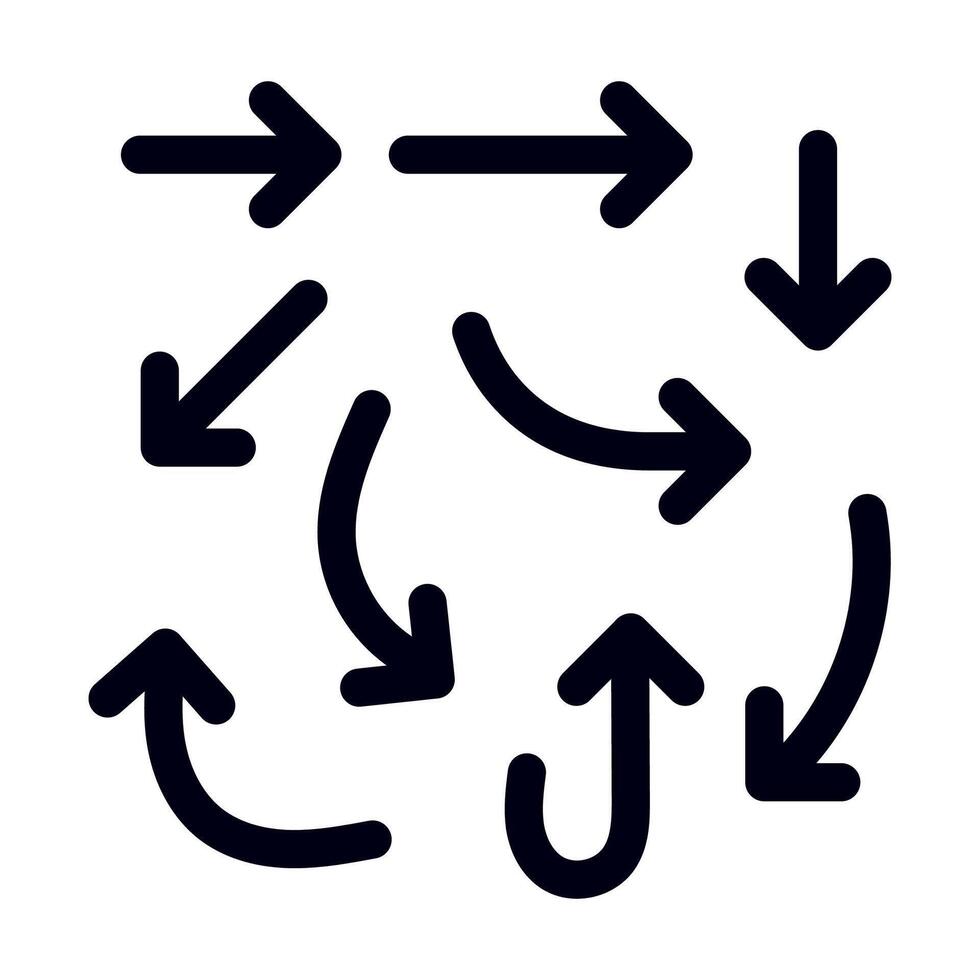 Arrows Black Set vector