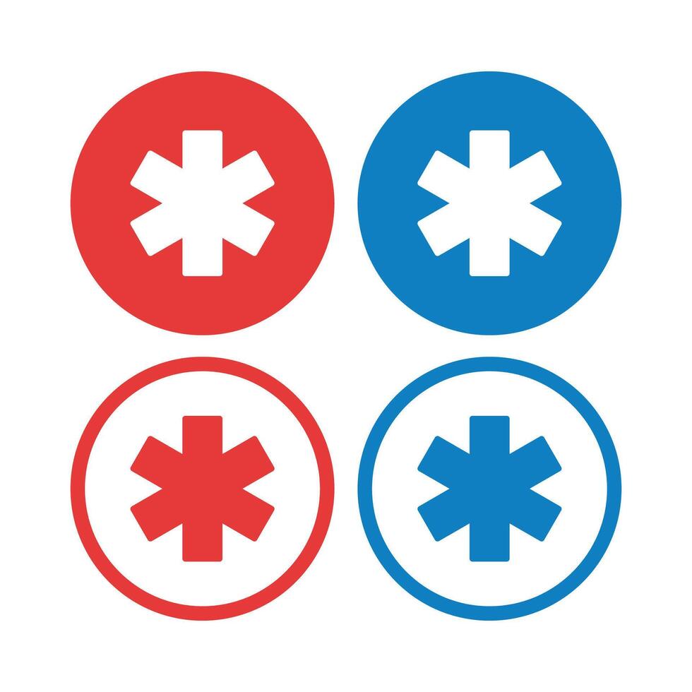 Medical Symbol Circles Set vector