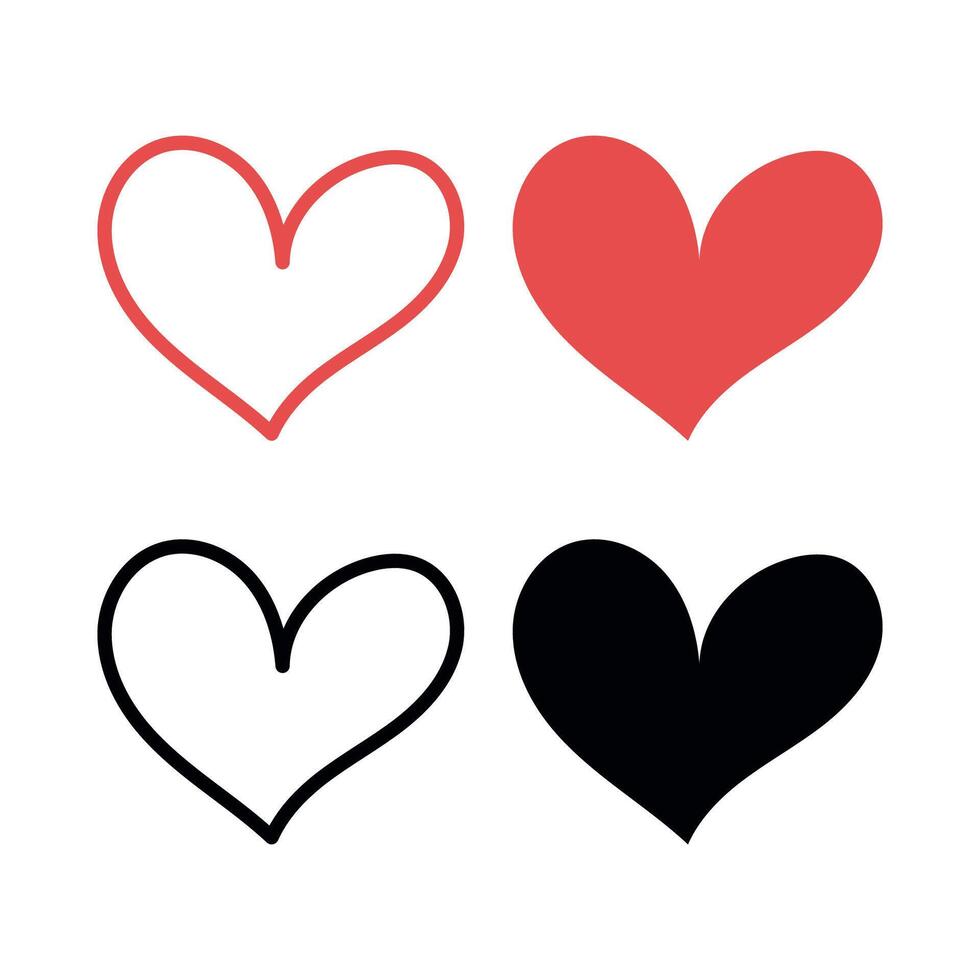 Heart Set Of Four vector