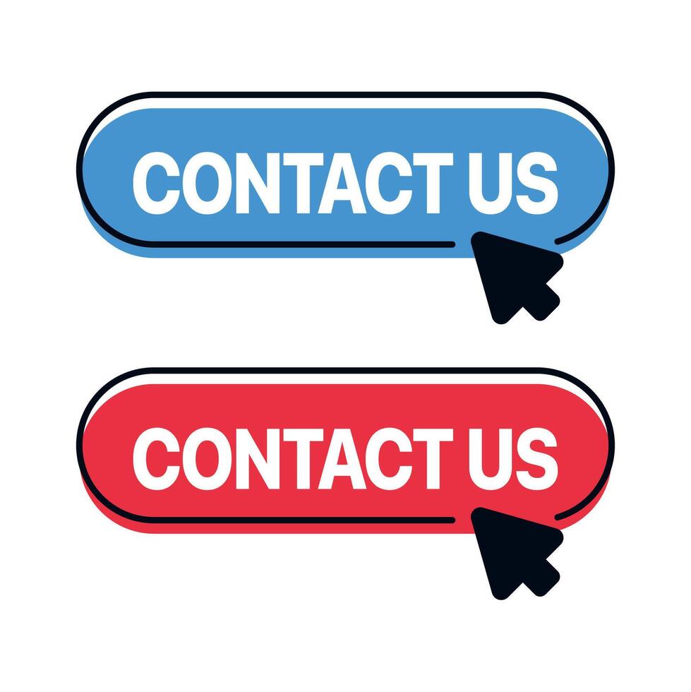 Contact Us Bubbles Set vector