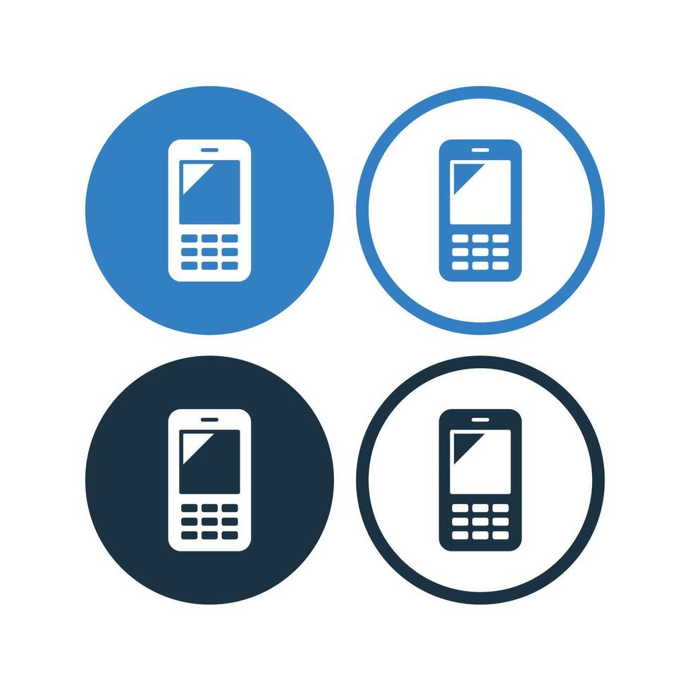 Old Phone Circles Set vector