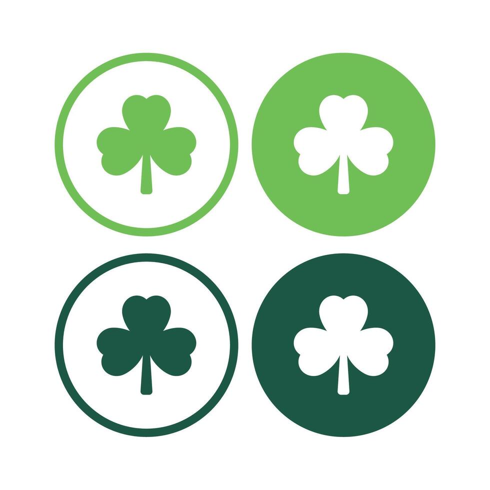 Clover Circles Set vector