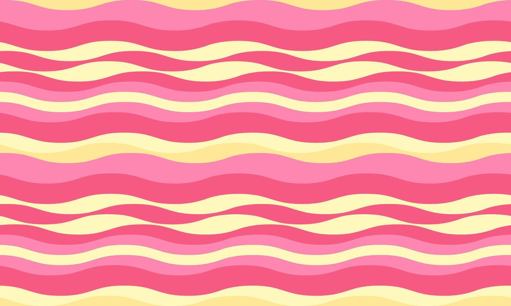 Cheerful pink and yellow wavy stripes pattern. Perfect for playful backgrounds, textiles, website designs, or branding. This vibrant, seamless design evokes feelings of joy and energy. vector