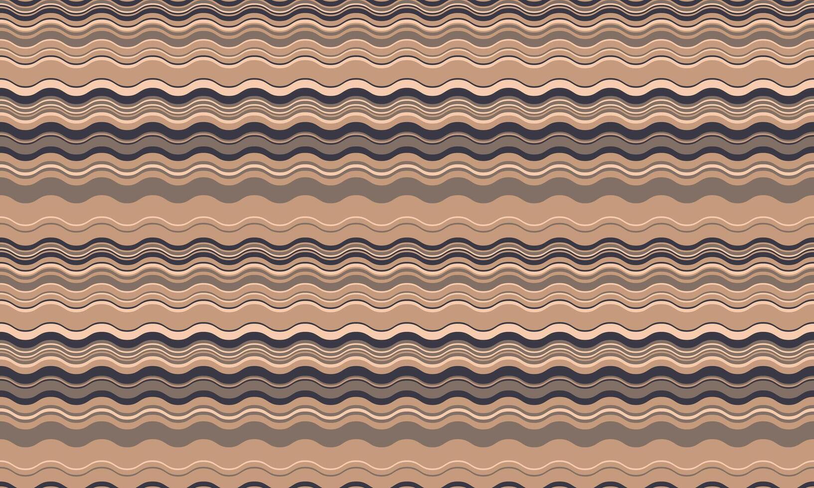 Abstract wavy stripes background. Neutral earth tones create a calming, textured design perfect for websites, packaging, or textile prints. vector