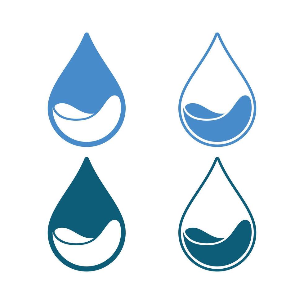 Droplet With Swish Multiple Set vector