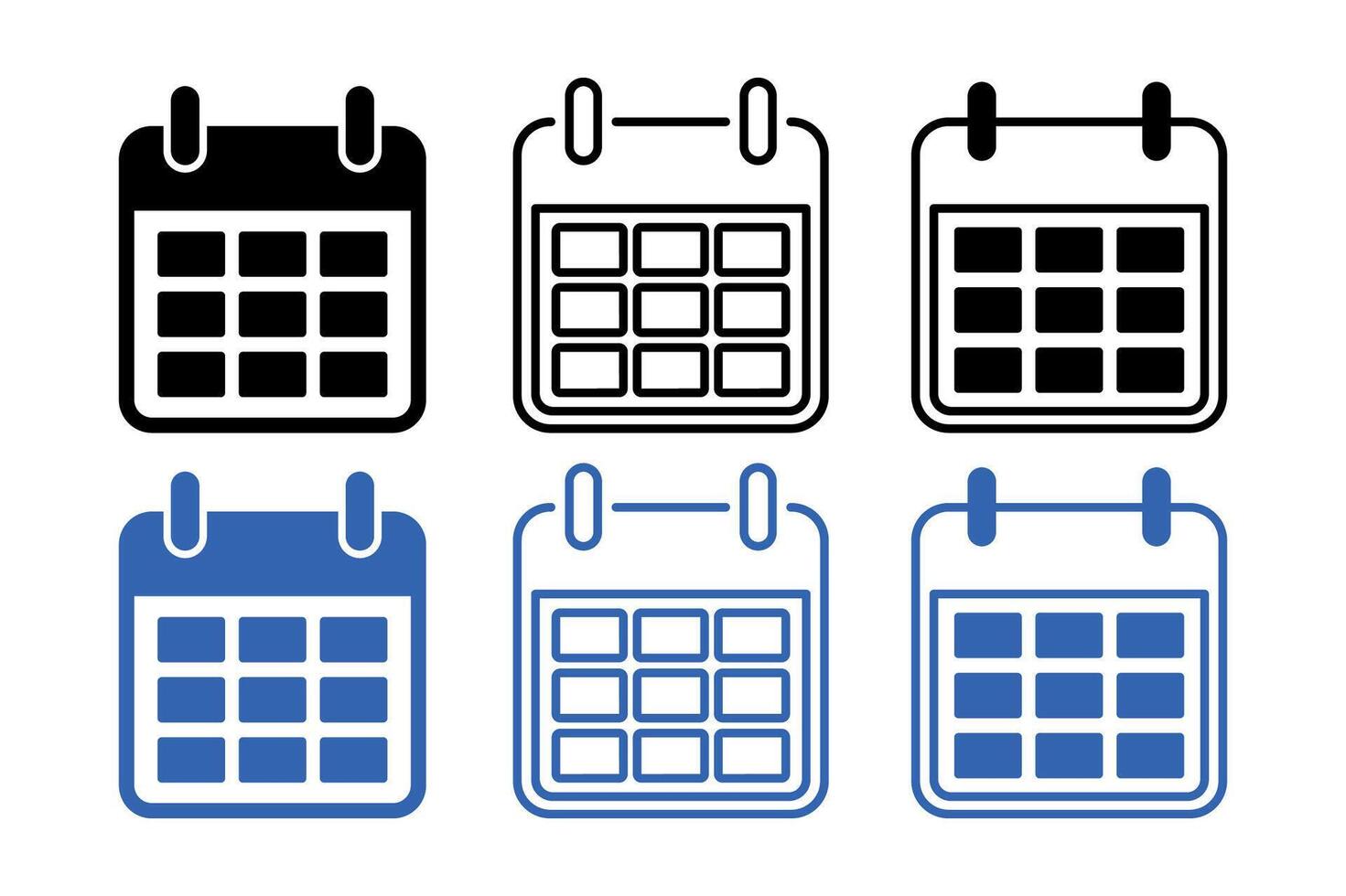 Calendar Set Of Six vector